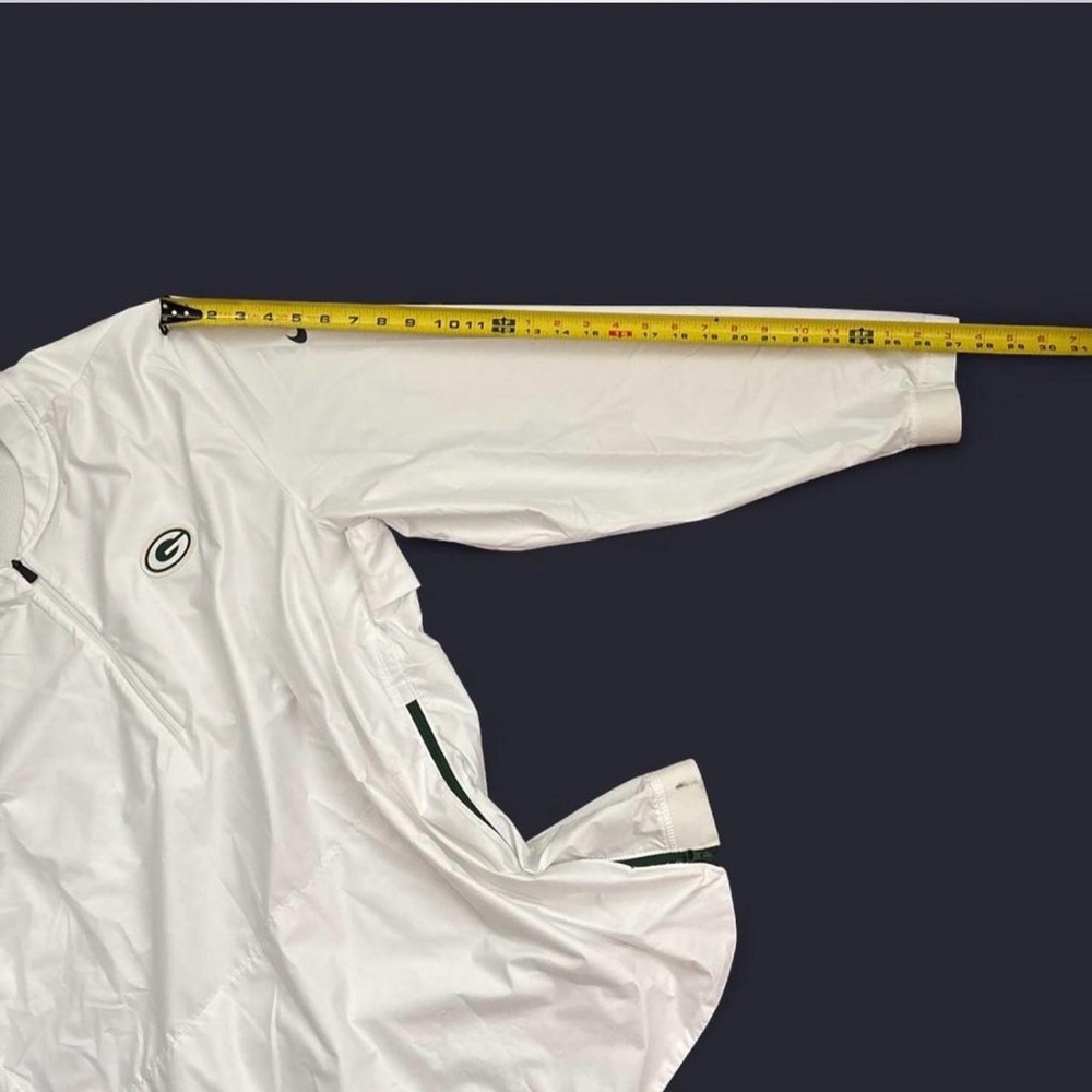 Green Bay Packers Nike White Windbreaker Jacket - Picture 4 of 7